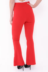 Bow Front High Waist Trousers