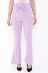 Bow Front High Waist Trousers