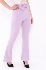 Bow Front High Waist Trousers