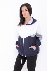 Contrast Color Block Festival Jacket