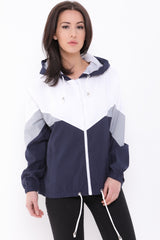 Contrast Color Block Festival Jacket