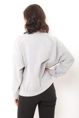 Oversized Printed Jumper With Eyelash Detail