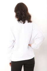 Oversized Printed Jumper With Eyelash Detail