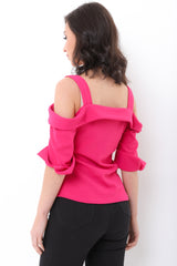 Botón Sujete la parte superior de tiras frías de hombro frío