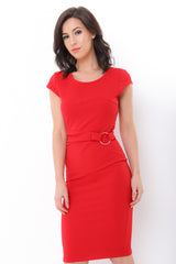 Ring Detail Midi Dress