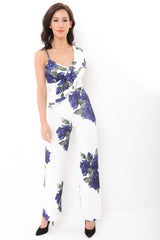 Floral Print Ruffle Frill Jumpsuit