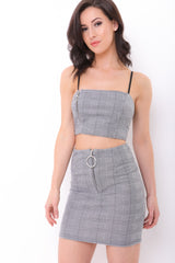 Checked Co-ord With Zip Detail