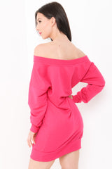 Off Shoulder Bardot Jumper Dress