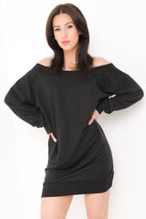 Off Shoulder Bardot Jumper Dress
