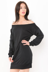 Off Shoulder Bardot Jumper Dress