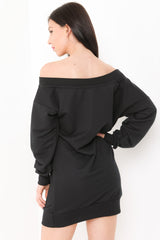 Off Shoulder Bardot Jumper Dress