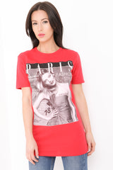 Parijse grafisch bedrukt t -shirt