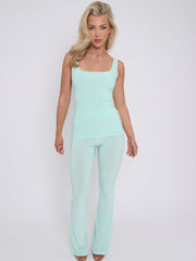 Slinky Vest Top & Flare Trouser Co-ord