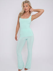 Slinky Vest Top & Flare Trouser Co-ord