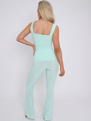 Slinky Vest Top & Flare Trouser Co-ord