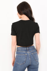 Top de brillo del eslogan vintage