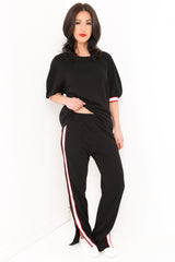 Short Sleeved Top Striped Loungewear