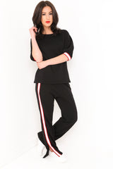 Short Sleeved Top Striped Loungewear