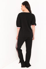 Short Sleeved Top Striped Loungewear