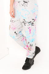 Paint Splatter Laser Cut Jogger Bottoms