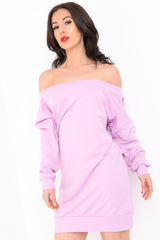 Off Shoulder Bardot Jumper Dress