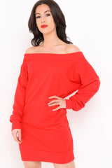 Off Shoulder Bardot Jumper Dress