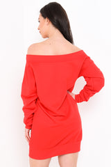 Off Shoulder Bardot Jumper Dress