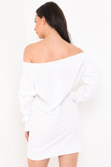 Off Shoulder Bardot Jumper Dress