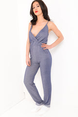 Denim Look Cami Jumpsuit