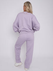 Oversized Bomber Style Fleece Zipper Co-ord