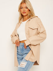 Faux Leder PU Shacket