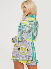 Patterned Print Blazer