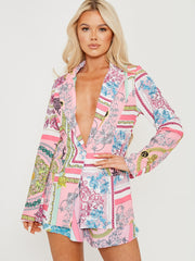 Patterned Print Blazer