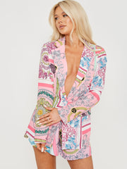 Patterned Print Blazer