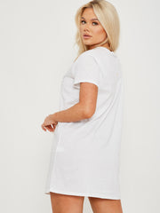 Skull Rose Graphic Printed T-shirt Dress