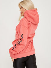 Wereldwijde grafische gedrukte fleeced hoodie
