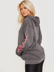 Wereldwijde grafische gedrukte fleeced hoodie