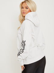 Wereldwijde grafische gedrukte fleeced hoodie