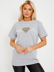 Camiseta impresa gráfica de Lifeline Heart