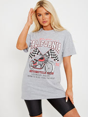 California Motorcycle Graphic Printed T-Shirt