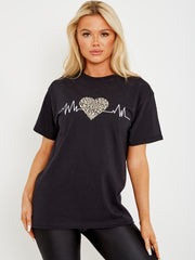 Camiseta impresa gráfica de Lifeline Heart