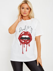 Read My Lips Graphic Printed T-Shirt