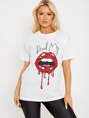 Read My Lips Graphic Printed T-Shirt