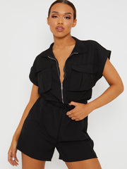 Utility Cargo Zipped Playsuit