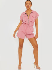 Utility Cargo Zipped Playsuit
