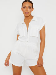 Utility Cargo Zipped Playsuit