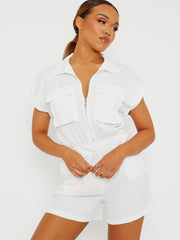 Utility Cargo Zipped Playsuit