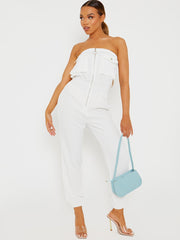 Utility Cargo Bandeau Jumpsuit
