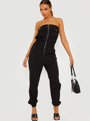 Utility Cargo Bandeau Jumpsuit