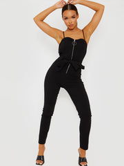 Cami -Jumpsuit mit Reißverschluss vorne mit Reißverschluss